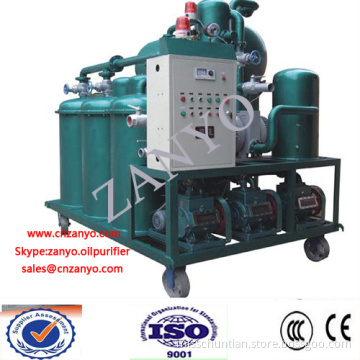 Double-Stage Vacuum Transformer Oil Purifier Online Working (two horizontal evaporator)